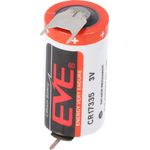 Adam & Eve EVE CR17335 Lithium-Batterie 3V mit 1550mAh, Baugröße 2/3A, Printkontakte, Abmessungen 33,5 x 17mm, Farbe weiß