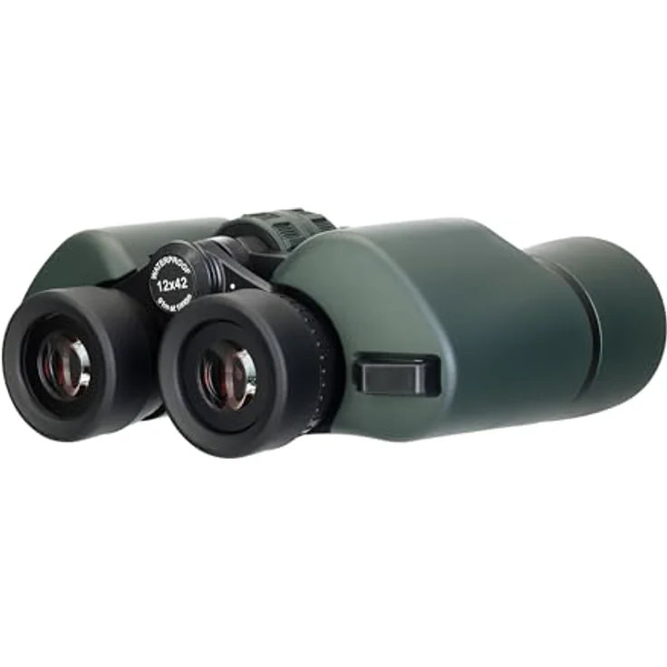 Levenhuk New Sherman PRO 12x42 Fernglas, 12-fache Vergrößerung, wasserdicht, olivgrün/schwarz – Bild 7