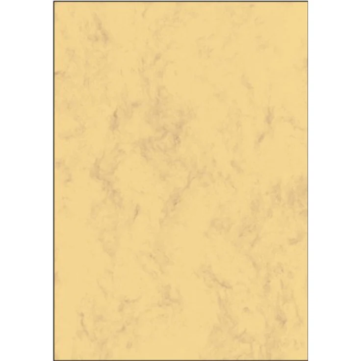 sigel Marmor-Papier, A4, 90 g-qm, Feinpapier, sandbraun  – Bild 1