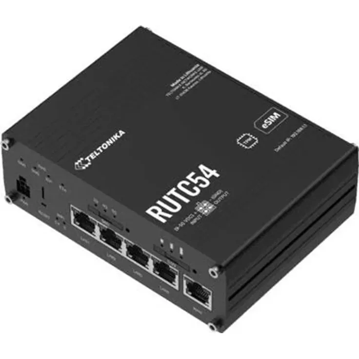 Teltonika RUTC54 Global 5G Edge Router, Wi-Fi 6 Dual-Band, Dual-SIM, Gigabit Ethernet, Docker-Unterstützung, EU PSU