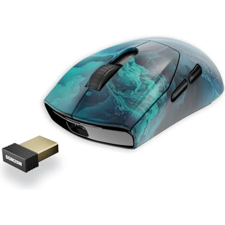 Sharkoon SKILLER SGM25W Ocean, Kabellose Maus in türkis/blau mit ergonomischem Design – Bild 6