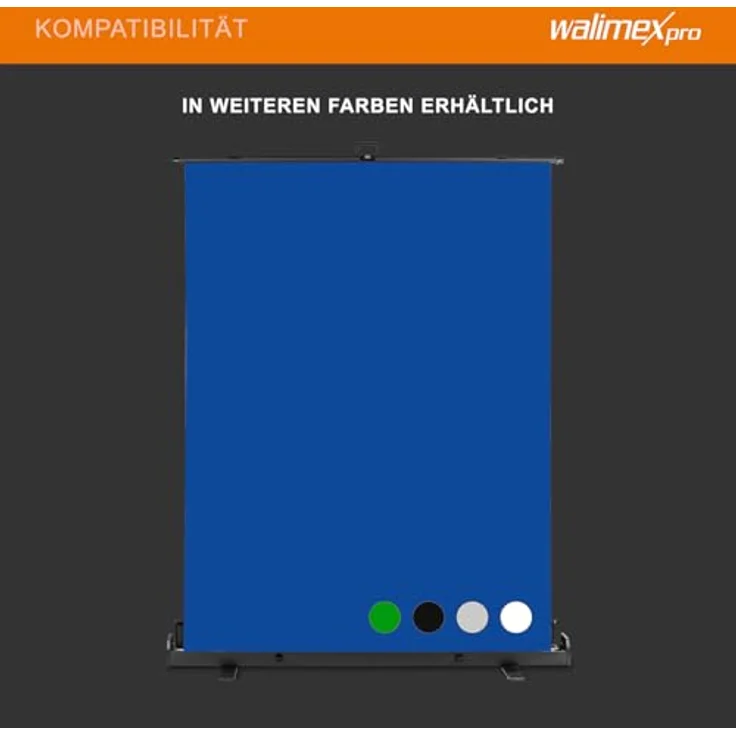 Walimex pro Roll-up Panel Hintergrund grau 155x200 - Preisvergleich – Bild 5