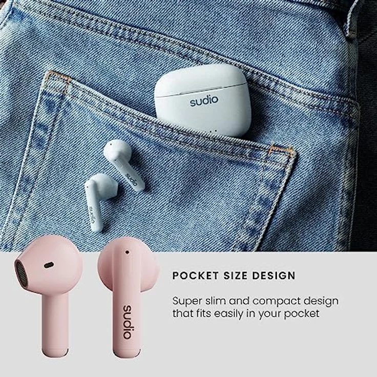 Sudio A1PNK True Wireless Stereo (TWS) Kopfhörer & Headset, Bluetooth, Pink – Bild 9