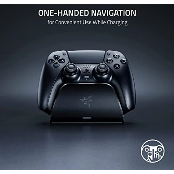 Razer Schnellladestation - Schnellladestation für PS5 Wireless-Controller (Schnellladung , Gebogenes Schalen-Design Einhändige Bedienung, Aufladen per USB) Cosmic Red – Bild 5
