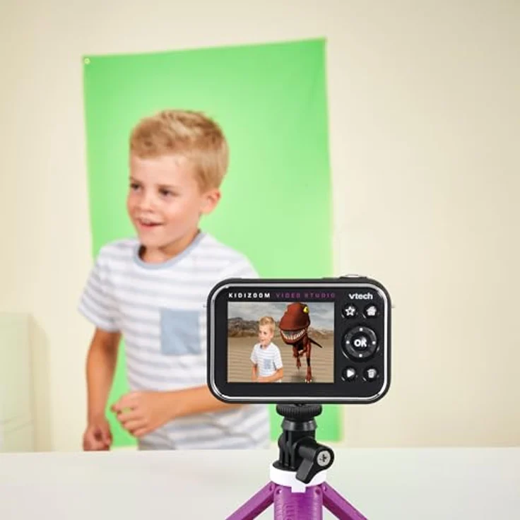 Vtech KidiZoom Video Studio HD lila, HD-Foto- und Videokamera mit Greenscreen und Selfie-Funktion – Bild 5