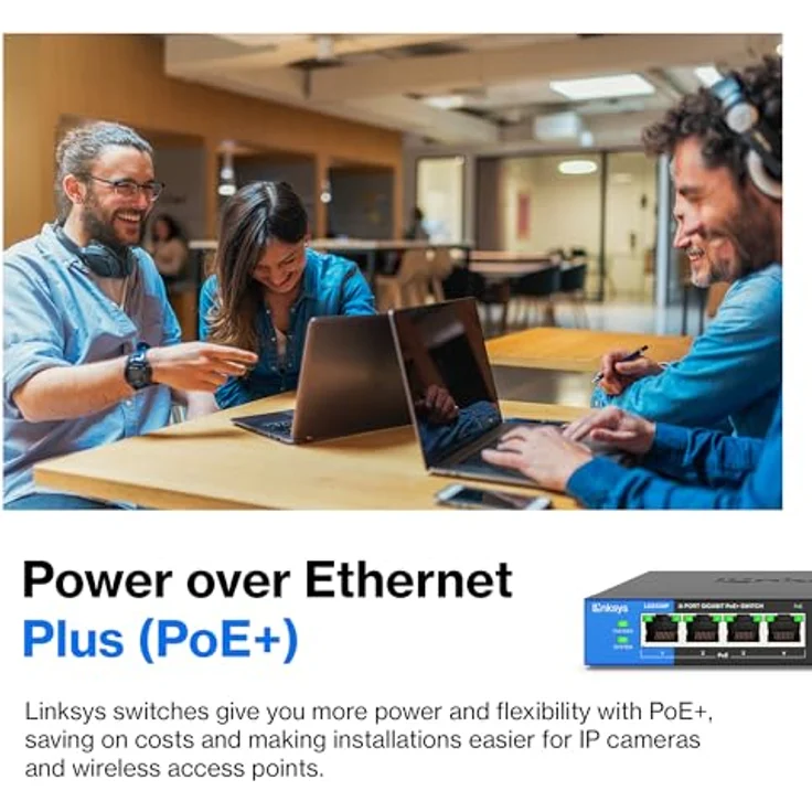 Linksys Administrativer Gigabit-Switch für Profis schwarz 8 Port mit PoE – Bild 5