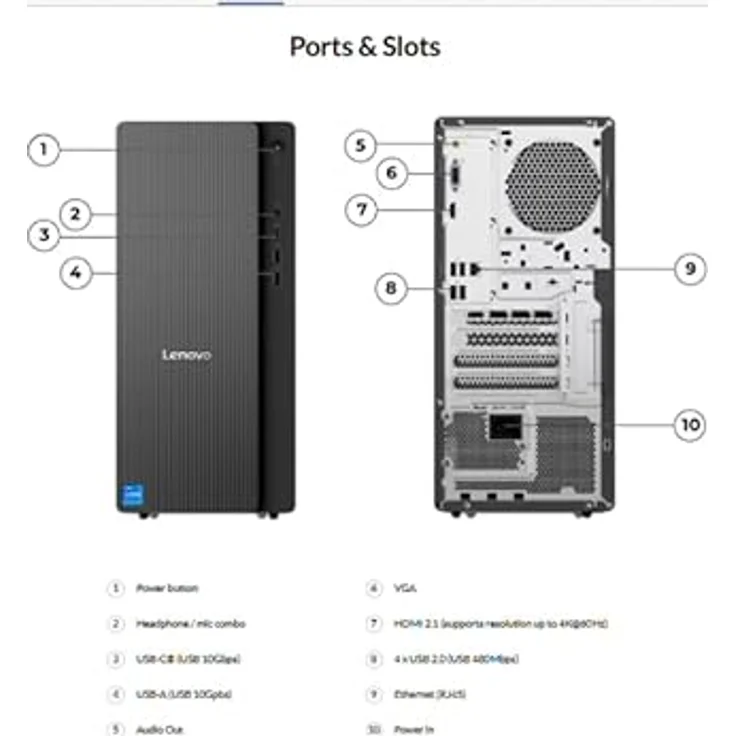 Lenovo V15 Gen 4, 15.6 Zoll Notebook mit Intel Core i3-1315U, 512 GB SSD, 8 GB RAM, schwarz – Bild 5