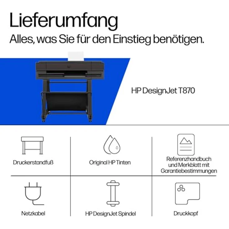 HP DesignJet T870 24-in Großformatdrucker, 2400 x 1200 DPI, Farb-Tintenstrahldruck, Ethernet/LAN, 1024 MB Speicher – Bild 16
