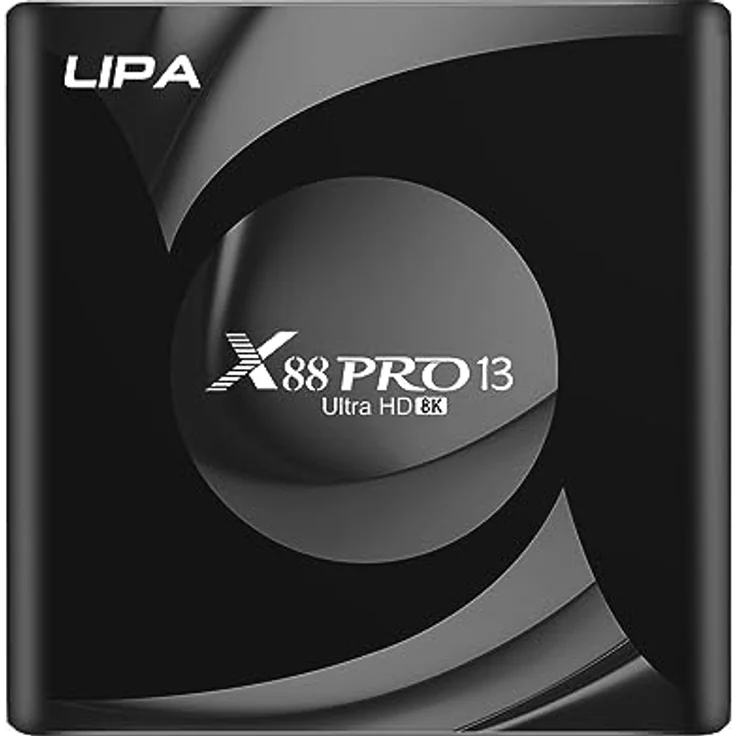 Lipa X88 Pro 13 TV Box 4-64 GB Android 13 - Mediaplayer mit Kodi, Netflix und Playstore - 8K Decoder - Dolby Sound - Bluetooth, Schwarz – Bild 1