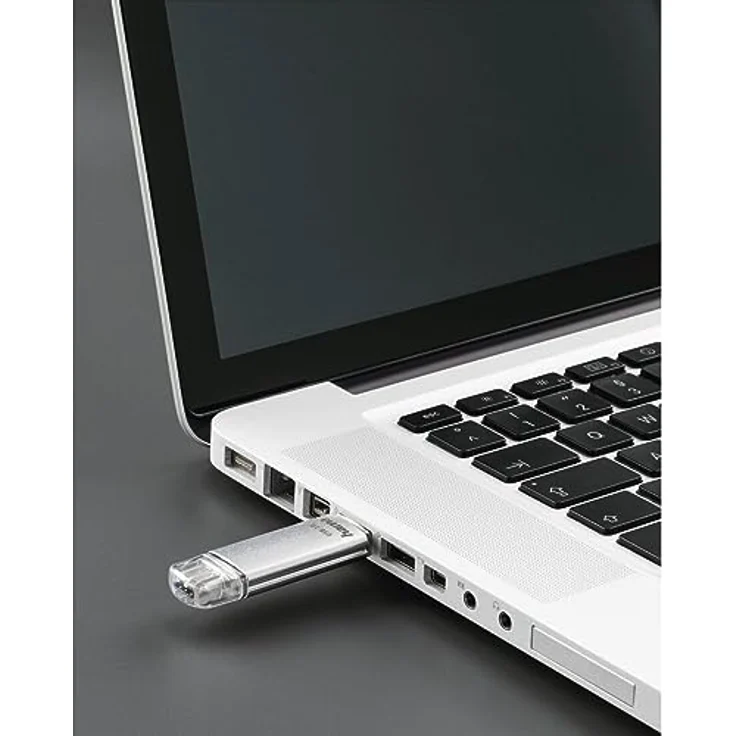 Hama 128GB USB-Speicherstick mit USB 3.0&USB 3.1-Type-C (2-in-1 USB-Stick, z.B.für Android Handy, Tablet, Computer, Notebook, MacBook, OTG, 40MB-s) USB-Typ-C Handy-Stick, Doppel Memory-Stick silber – Bild 6