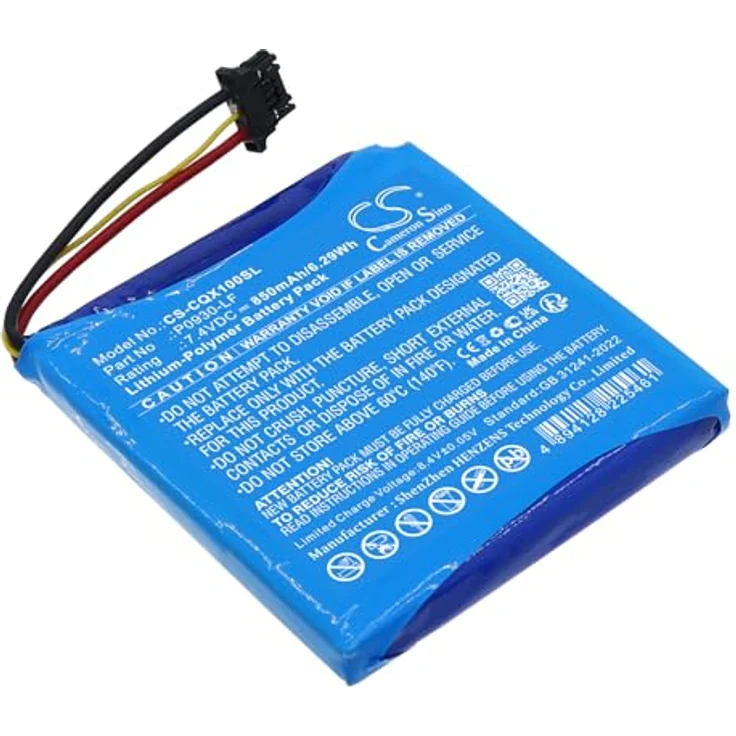 TCTK Akku 850mAh für Canon Selphy QX10, Li-Polymer, 7.4V, blau, ersetzt P0930-LF – Bild 1