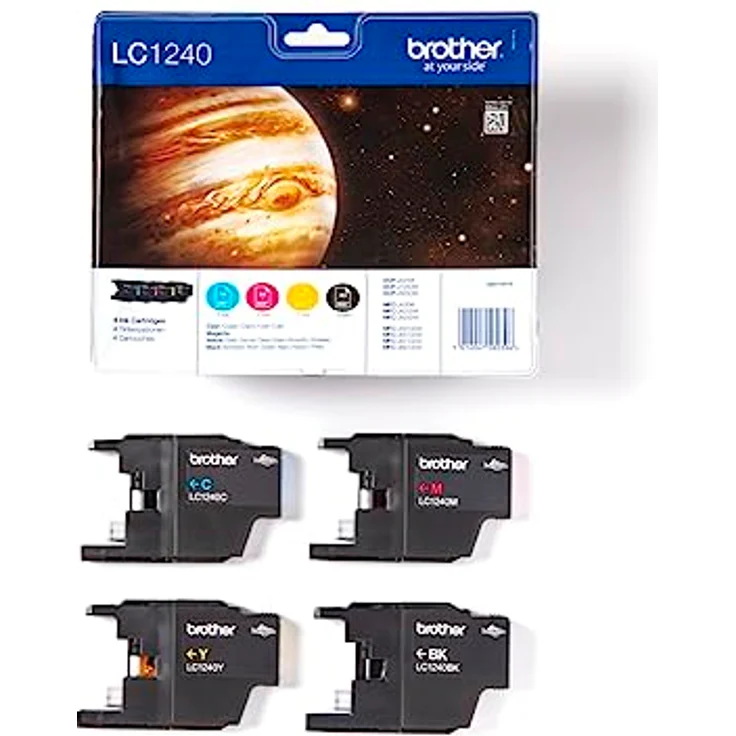 Brother LC1240VALBPDR Tintenpatronen Original Kombi-Pack, 1 Set, schwarz, cyan, magenta, gelb – Bild 4