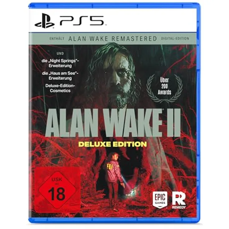 Epic Games Alan Wake 2 Deluxe Edition - PS5, Psycho-Horrorgeschichte mit zwei Charakteren, inkusive Nahkämpfen und begrenzten Ressourcen