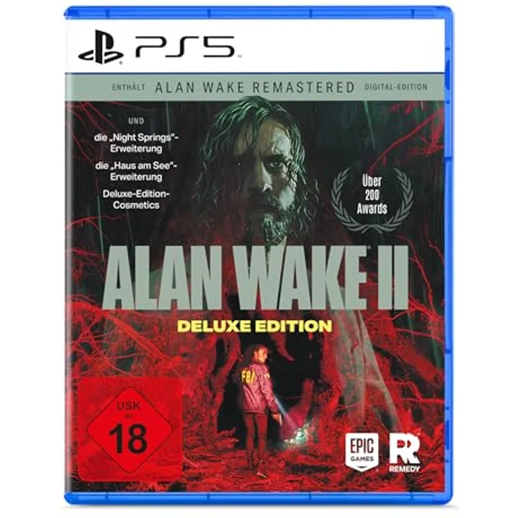 Epic Games Alan Wake 2 Deluxe Edition - PS5, Psycho-Horrorgeschichte mit zwei Charakteren, inkusive Nahkämpfen und begrenzten Ressourcen – Bild 1