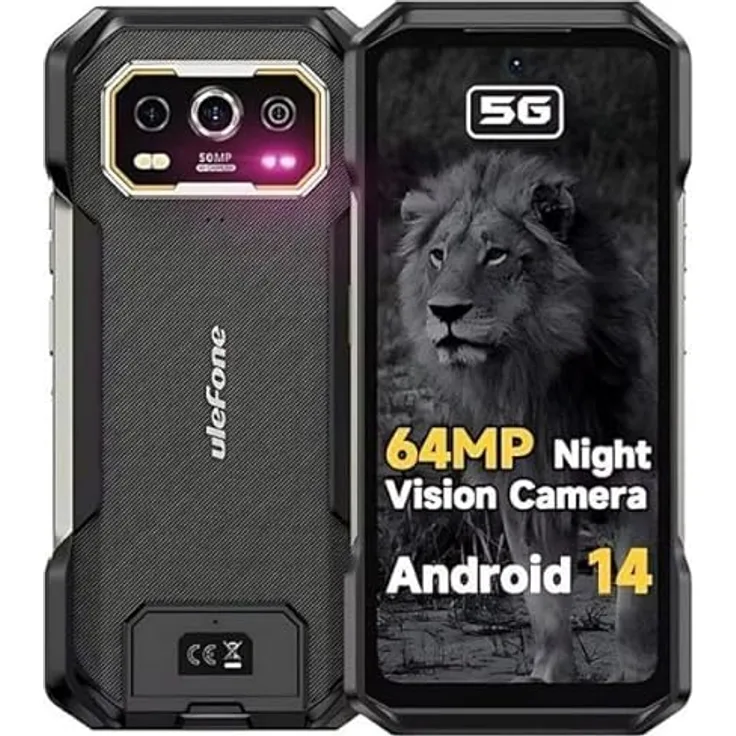 Ulefone Armor 27 Pro, 12 + 256 GB, NFC, Schwarz, OEM, Smartphone mit Original Markenware und zwei Jahren Garantie