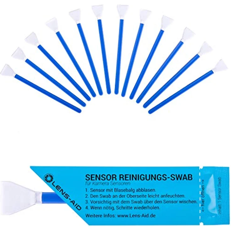 Lens-Aid Sensor Cleaning Swabs zur Reinigung von MFT Kamera Sensoren: 12x Mikrofaser Cleaning Swab 12 mm einzeln verpackt – Bild 1