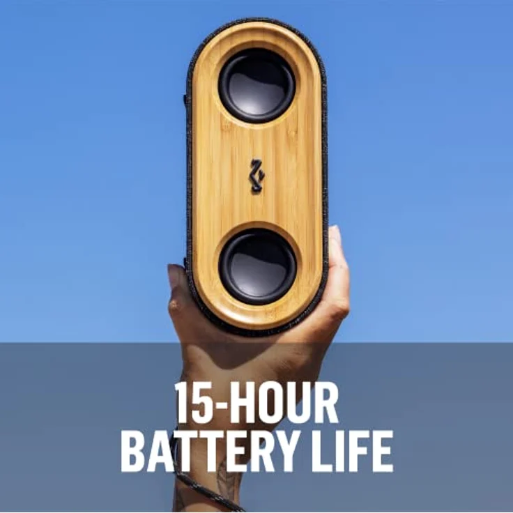 House of Marley Bluetooth-Lautsprecher Get Together Mini 2 (15 h, Akkubetrieb), Bluetooth Lautsprecher, Gelb, Schwarz – Bild 5