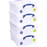 Really-Useful-Box Aufbewahrungsbox 18C 18L, mit Deckel, Kunststoff, transparent, A4, 48 x 39 x 20cm