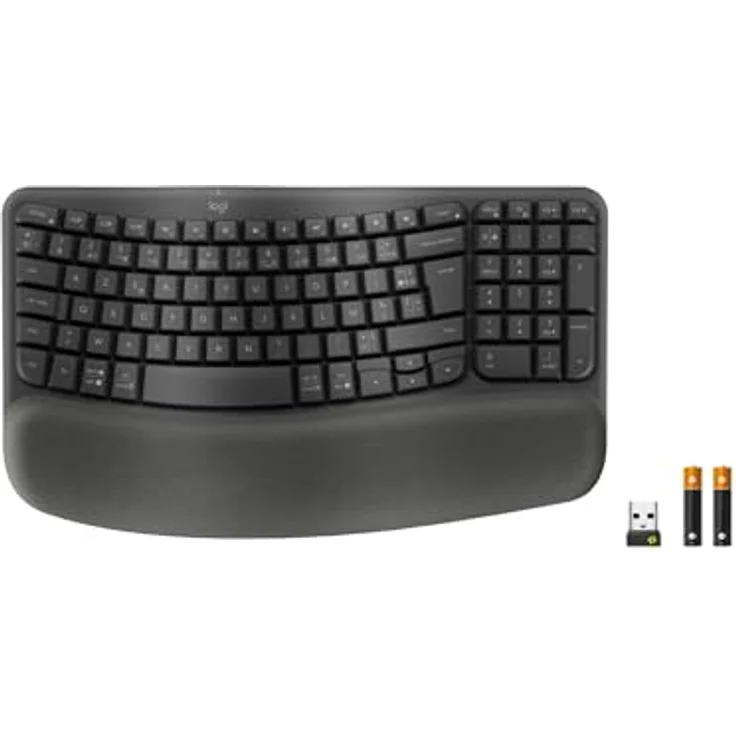 Logitech Wave Keys, kabellose AZERTY Tastatur mit Bluetooth 5.1, Graphit – Bild 9