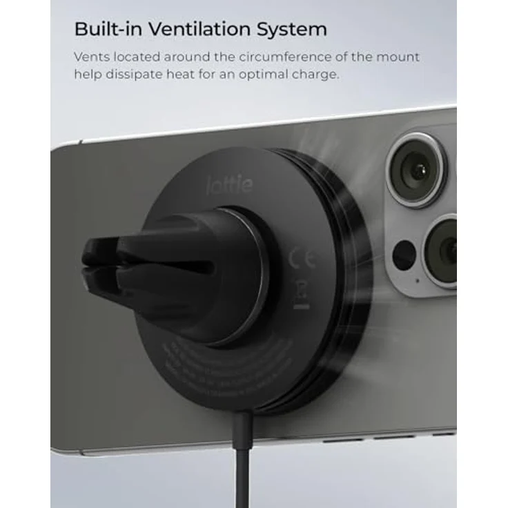iOttie Velox Mini Qi2, Smartphone Halterung mit starkem Magnet und 15W kabellosem Laden, schwarz – Bild 6