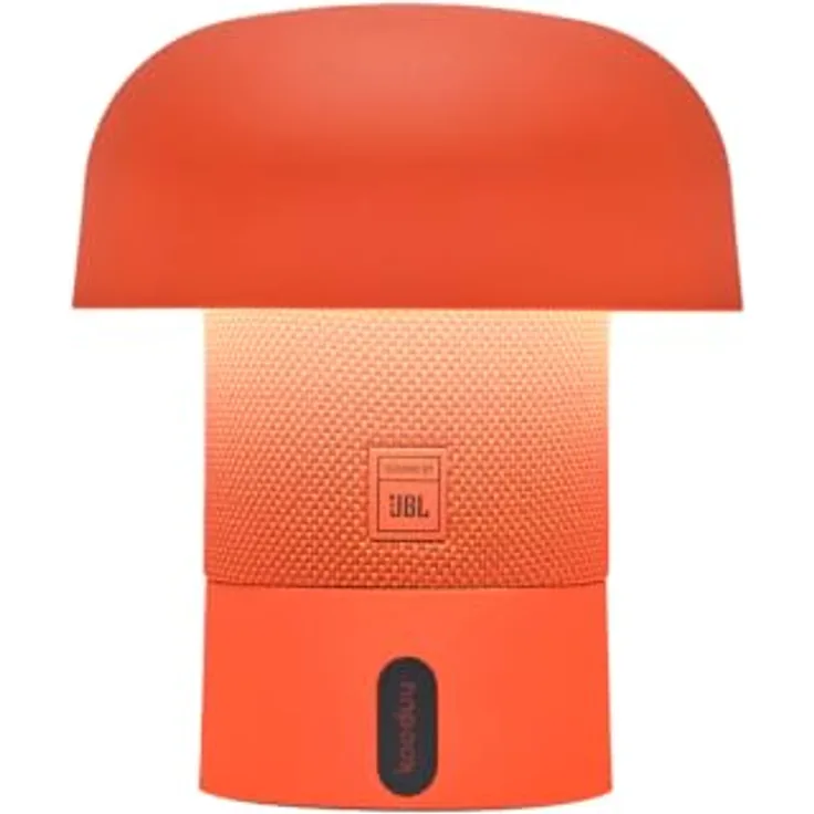 Kooduu Sensa Play Mini, Tragbarer Bluetooth-Lautsprecher mit dimmbarer LED-Lampe und SOUND BY JBL, Orange