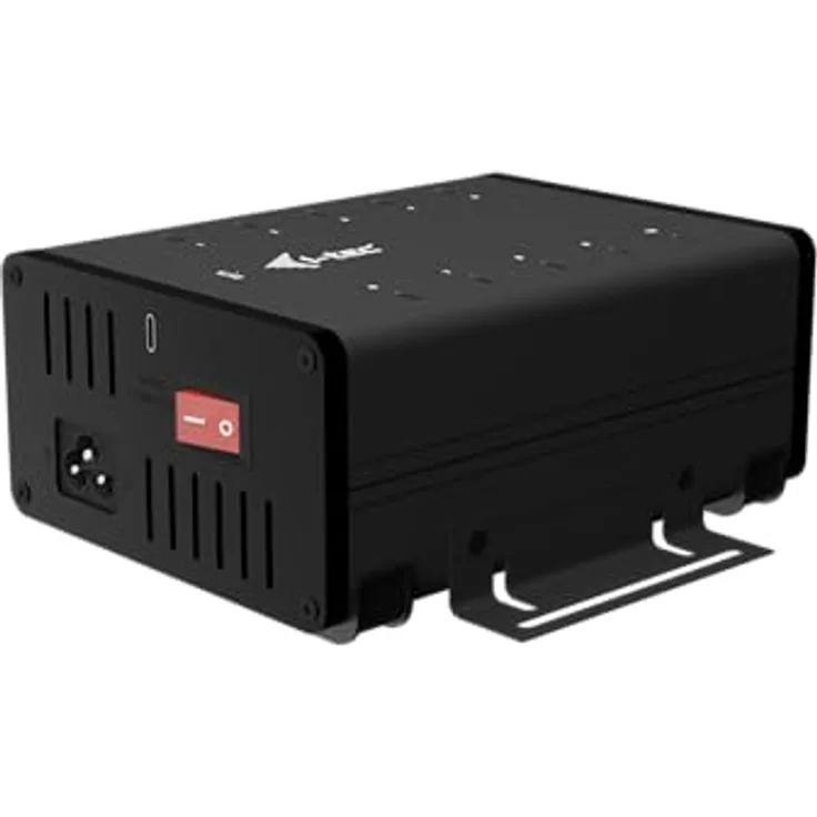 i-tec USB-C/USB-A Metal Charging+Data HUB, 10x USB-C Anschlüsse, 15W pro Port, 180W integrierter Stromadapter, leise Kühlung