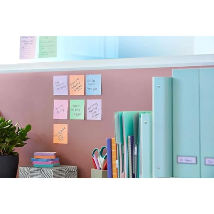 Post-it Super Sticky Z-Notes Boost, Haftnotizblock R330-5SS-BOOS, 76 x 76 mm, 5x 90 Blatt, praktische Z-Faltung, Kartonspender – Bild 10