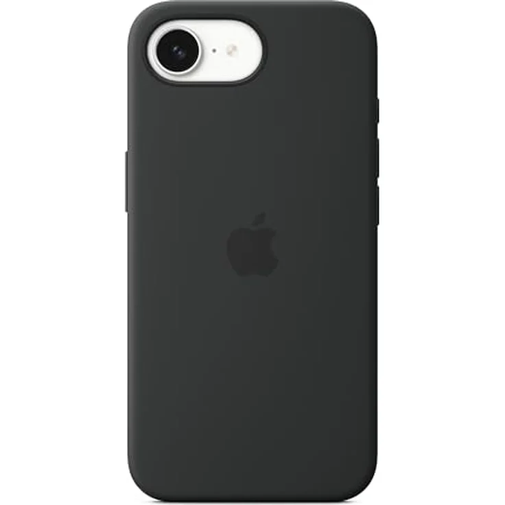 Apple iPhone 16e Silikon Case − Schwarz, recyceltes Silikonmaterial, Mikrofaserfutter, kratz- und stoßfest – Bild 1