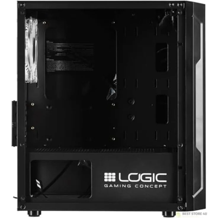 LOGIC ARAMIS ARGB Mini USB 3.0-Gehäuse, schwarzer Mini Tower mit ARGB-Beleuchtung und Platz für 2x 3,5" sowie 3x 2,5" HDDs – Bild 3