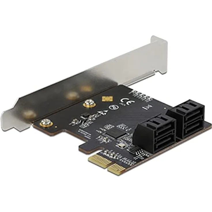 Delock 4 Port SATA PCI Express x1 Karte - Low Profile Formfaktor, 90010