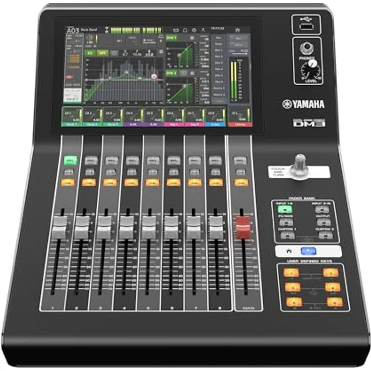 Yamaha DM3S, 16-Kanal Digital Mixer mit 9" Multitouch Screen, 9 Motorfader und 18x18 USB Audio Interface – Bild 1