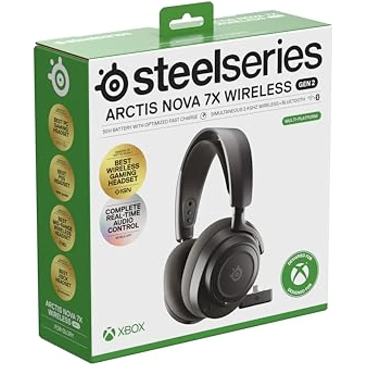 SteelSeries Arctis Nova 7X Gen 2, Kabelloses Gaming Headset mit 40-mm-Treibern, Rauschunterdrückung, Schwarz – Bild 15