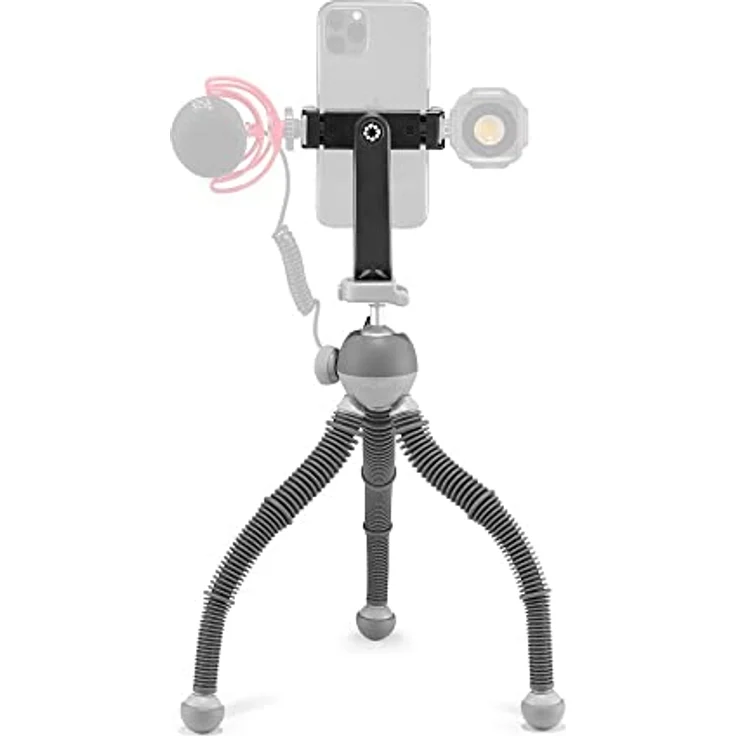 Joby PodZilla Flexibles Stativ Large Kit, flexibel mit Quick-Release-Platte und Wasserwaage, grau – Bild 2