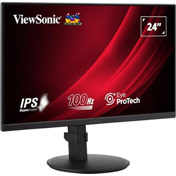 ViewSonic VG2408A-MHD 24" IPS Monitor, 1920x1080 Full HD, 100Hz, 5ms, ergonomisch verstellbar mit Eye ProTech+ – Bild 2