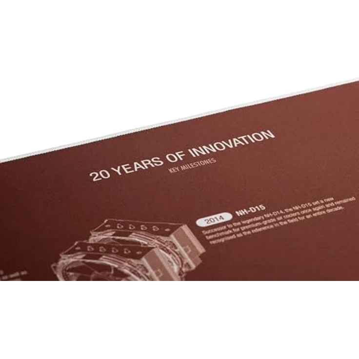 Noctua 20° Anniversario Mausmatte, braun, 900 mm x 400 mm, rutschfeste Gummibasis, wasserabweisend, langlebig – Bild 5
