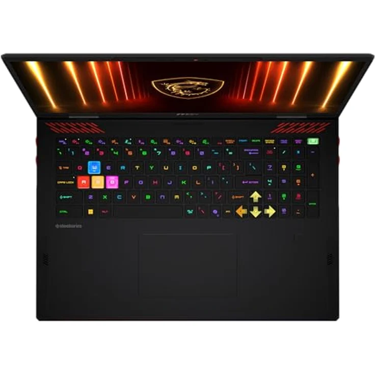MSI Raider A18 HX Gaming-Laptop, 18" UHD+ Mini-LED 120 Hz Display, AMD Ryzen 9 9955HX3D, NVIDIA GeForce RTX 5080, 64 GB DDR5, 2 TB SSD, Windows 11 Home, QWERTZ Tastatur, A9WIG-080, Schwarz – Bild 4