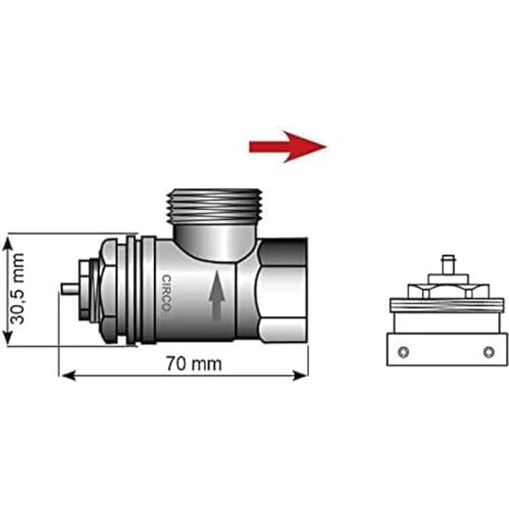 Eurotronic 700097 Vaillant Metalladapter für elektronische Heizkörperthermostate, Metall – Bild 5