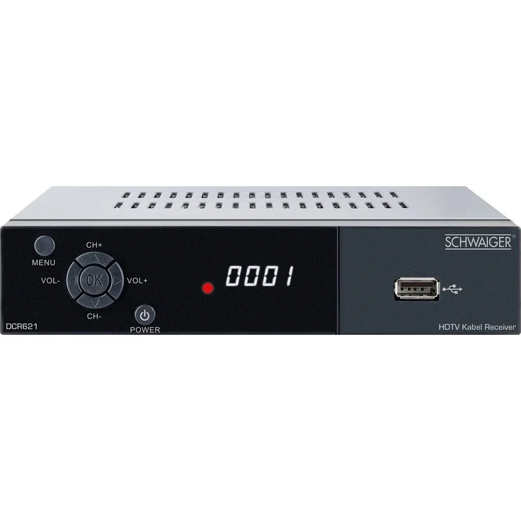 SCHWAIGER DCR621 Full HD Kabel-Receiver, DVB-C HD FTA – Bild 1