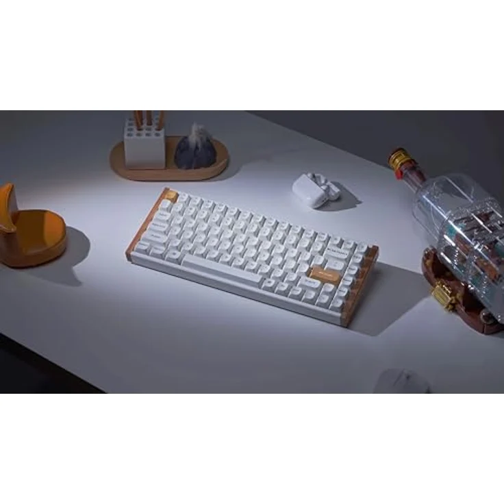 Keychron K2 HE Kabellose Magnetische Tastatur, RGB, Hot-swap, QMK/VIA, Gateron Magnetic Switch Nebula, Weiß – Bild 2