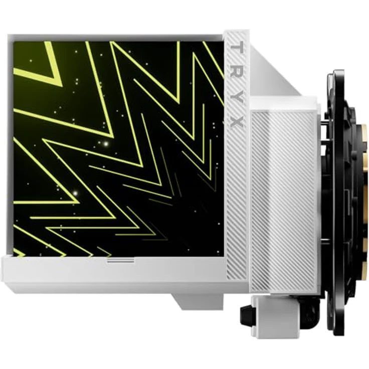 TRYX STAGE ARGB 360 AIO Wasserkühlung Weiß | CPU-Kühler mit zwei 4,0-Zoll-IPS-Displays, 360-mm-Radiator und 3×120-mm-ARGB-Lüftern für leistungsstarke Flüssigkühlung – Bild 4