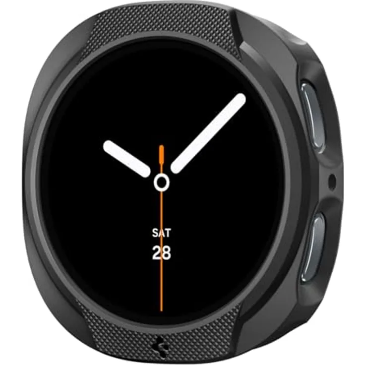 Spigen Liquid Air Hülle für Samsung Galaxy Watch 8 44mm (2025), TPU mit erhöhtem Displayschutz, Matt Schwarz