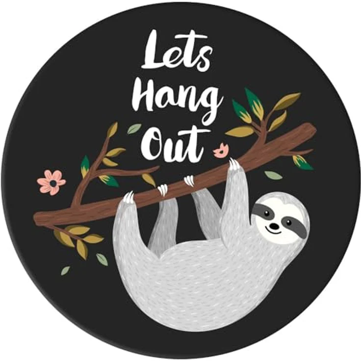 Popsockets PopGrip Basic - Hang Out, Smartphone-Halterung und Ständer mit flexiblem Griff für Ein-Hand-Bedienung, Schwarz – Bild 2