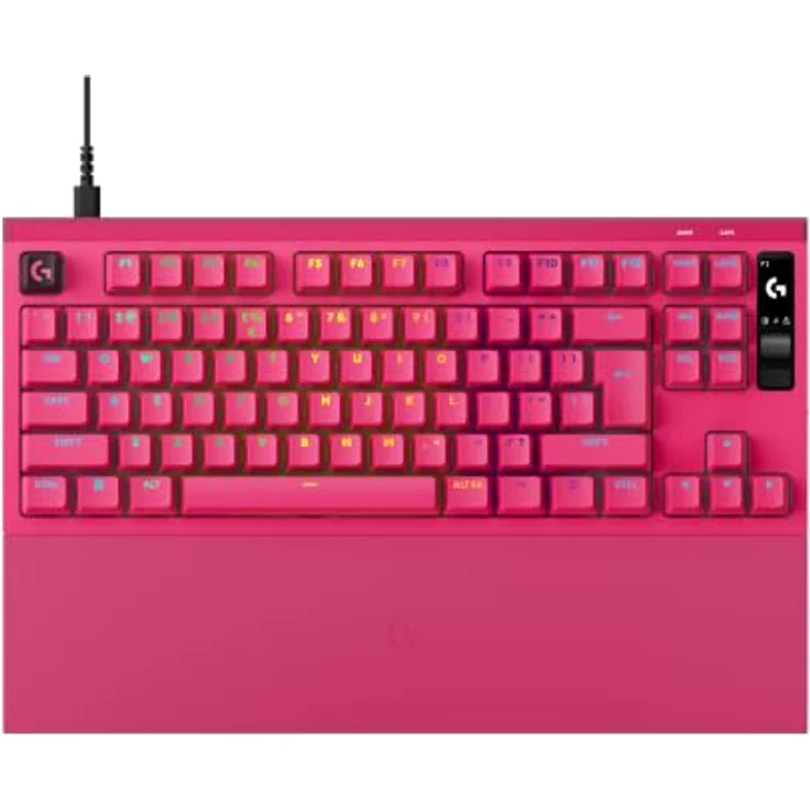 Logitech G PRO X2 Rapid, Kabelgebundene Gaming-Tastatur mit magnetischen Analog-Schaltern, Schnelltrigger, OLED-Display, 8 kHz Abtastrate, Handballenauflage und abnehmbarem USB-C-Anschluss - Schwarz – Bild 1