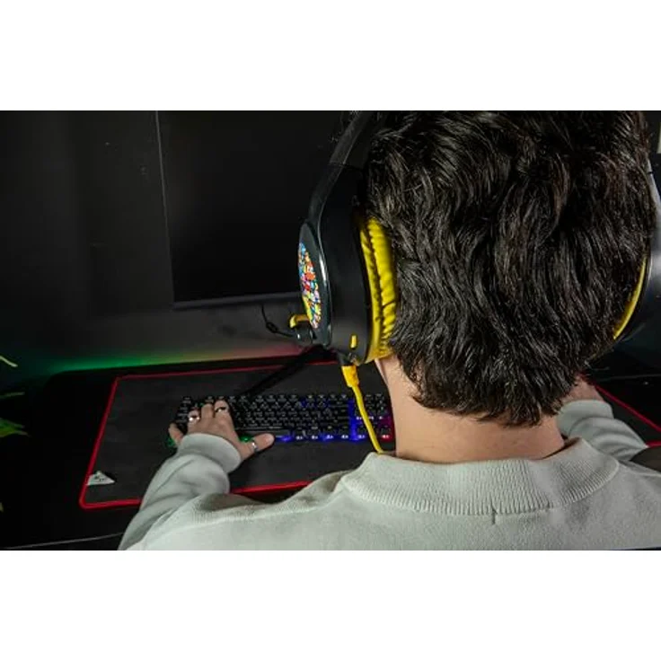 Konix Pac-Man Gaming Headset, kabelgebundenes Headset mit präzisem Audiosystem und integriertem Mikrofon, mehrfarbig – Bild 6