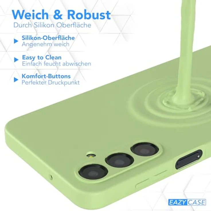 EAZY CASE Silikonhülle für Samsung Galaxy A16 5G, stoßfestes TPU Case mit Kameraschutz, dünn und pastellgrün – Bild 5