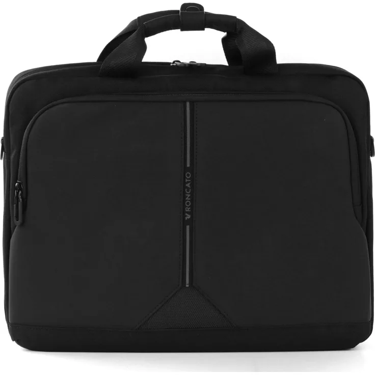 Roncato Clayton Aktentasche 40 cm Laptopfach (15.35") Schwarz, Notebooktasche mit zahlreichen Fächern