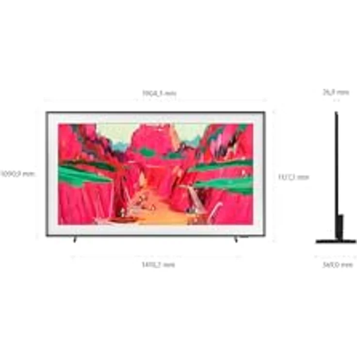 Samsung The Frame LS03 43 Zoll 4K QLED Fernseher 2024, Modern Frame Design, NQ4 AI Gen2 Prozessor, Art Mode, One Connect Kabel, Ungarische Version – Bild 3