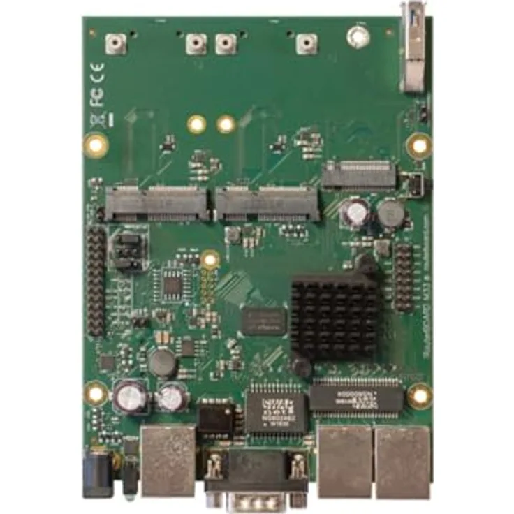 MikroTik RBM33G Router mit Ethernet/LAN, Schwarz, Grün, Grau – 100,1000 Mbit/s, MediaTek MT7621A, 880 MHz, Flash