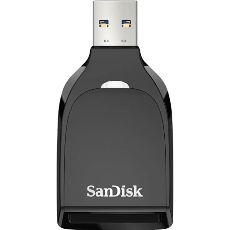 SanDisk QuickFlow SD-UHS-I-Kartenlesegerät mit USB-A-Anschluss, Lesegeschwindigkeit bis zu 250 MB/s, Schreibgeschwindigkeiten bis zu 150 MB/s, USB 3.2 Gen 1, kompakt und leicht, schwarz – Bild 1