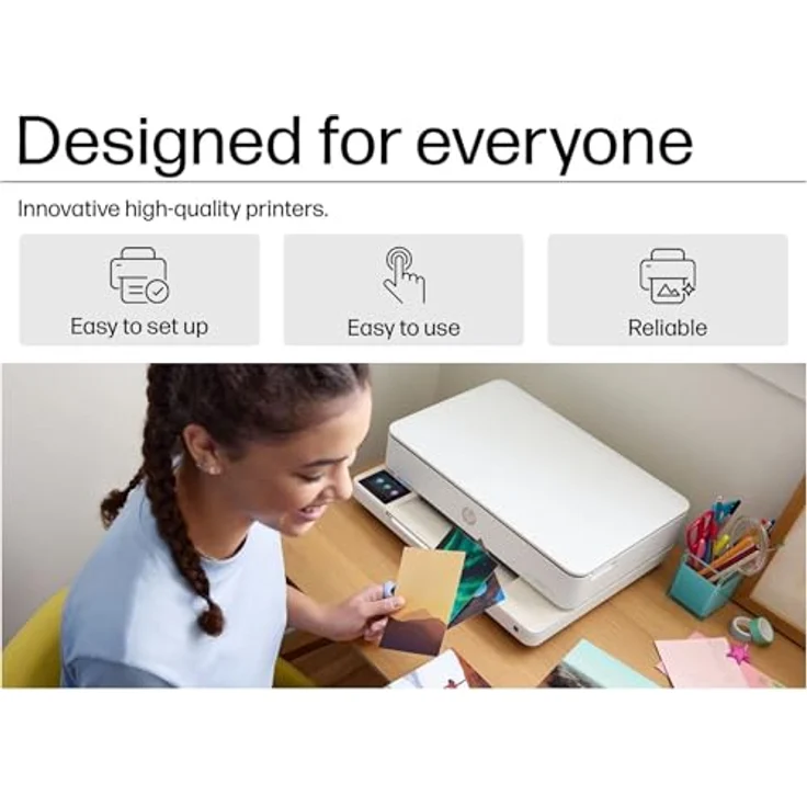 HP Envy 6122e, Farb-Tintenstrahl-All-in-One-Drucker mit Kopier- und Scan-Funktion, 3 Monate HP Instant Ink, kabellos, Touchscreen, beidseitiger Druck – Bild 3